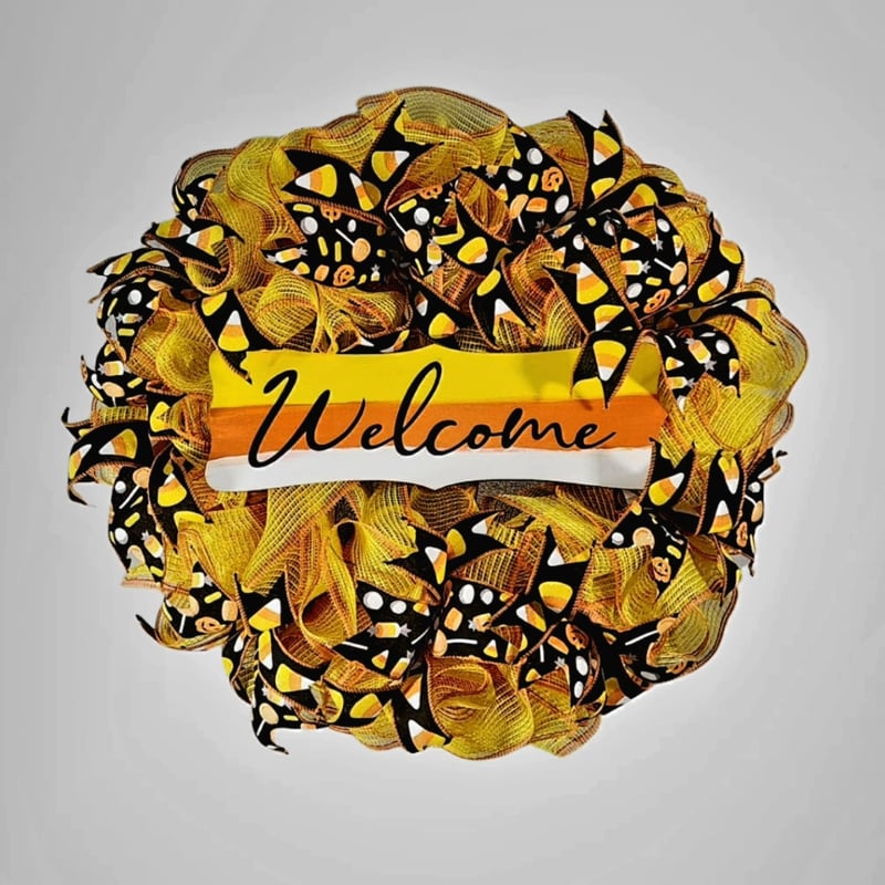Candy Corn Wreath